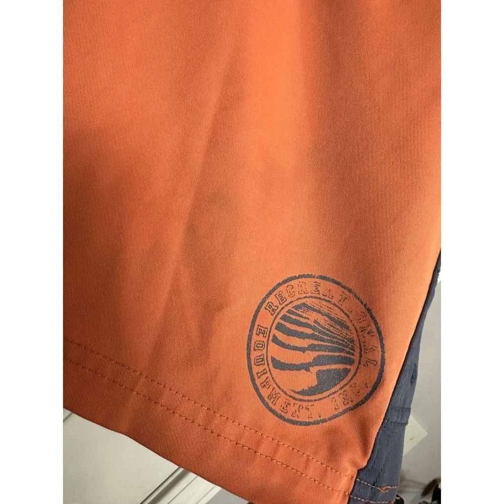 REI Swim Trunks Mens 34 Orange Gray‎ Board Shorts Bathing Suit Mens Swimming